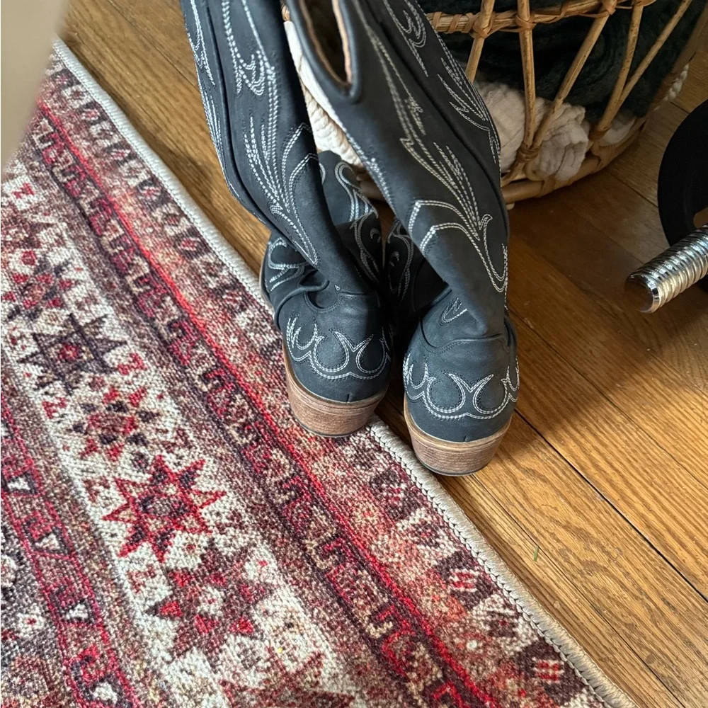 Roper Black Embroidered Women's Western/Cowboy Boots - Picture 4 of 6